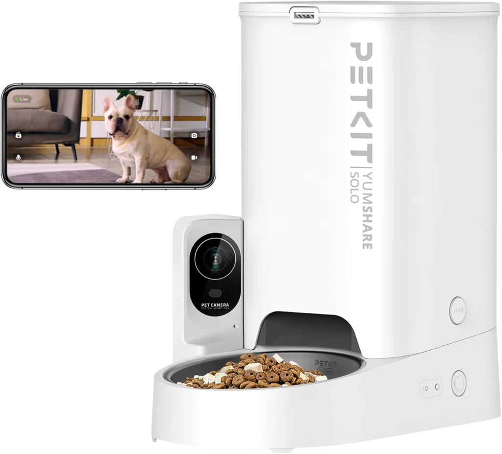 PETKIT Automatic Cat Feeder with Camera, 1080P HD Video with Night Vision, 2.4G WiFi Pet Feeder with Phone App Control, 2-Way Audio for Cats and Small Dogs, Portion Control Up to 10 Meals Per Day PETKIT Automatic Cat Feeder review about Camera, 1080P HD Video with Night Vision, 2.4G WiFi Pet Feeder with Phone App Control, 2-Way Audio for Cats and Small Dogs, Portion Control Up to 10 Meals Per Day