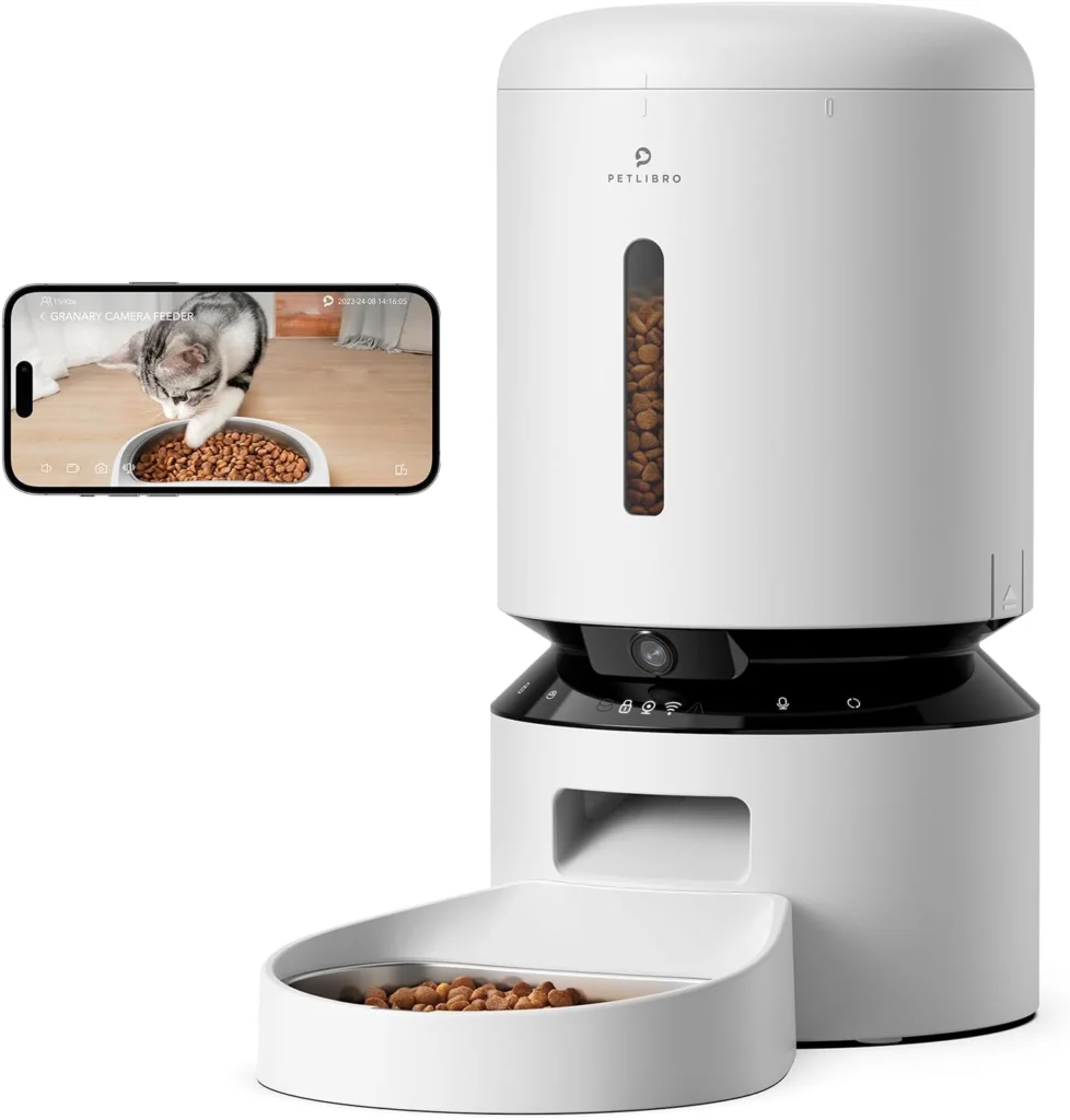 PETLIBRO Automatic Cat Feeder with Camera, 1080P HD Video with Night Vision, 5G WiFi Pet Feeder with 2-Way Audio, Low Food Blockage Sensor, Motion Sound Alerts for Cat Dog Single Tray PETLIBRO Automatic Cat Feeder Review
