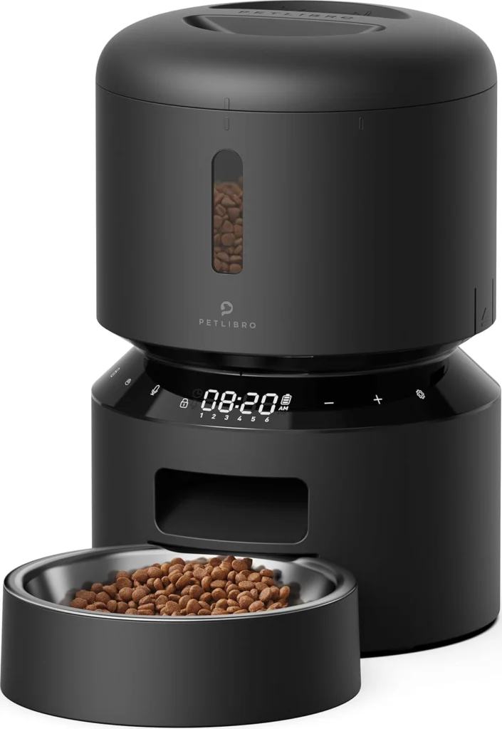 PETLIBRO Automatic Cat Feeder with Camera, 1080P HD Video with Night Vision, 5G WiFi Pet Feeder with 2-Way Audio, Low Food Blockage Sensor, Motion Sound Alerts for Cat Dog Single Tray PETLIBRO Automatic Cat Feeder with Camera, 1080P HD Video with Night Vision, 5G WiFi Pet Feeder with 2-Way Audio, Low Food Blockage Sensor, Motion Sound Alerts for Cat Dog Single Tray