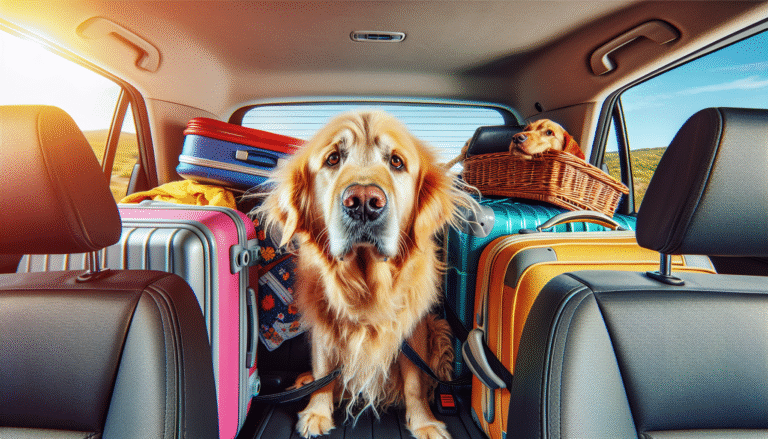 unlucky golden retrievers hilarious journey in the middle seat on a road trip