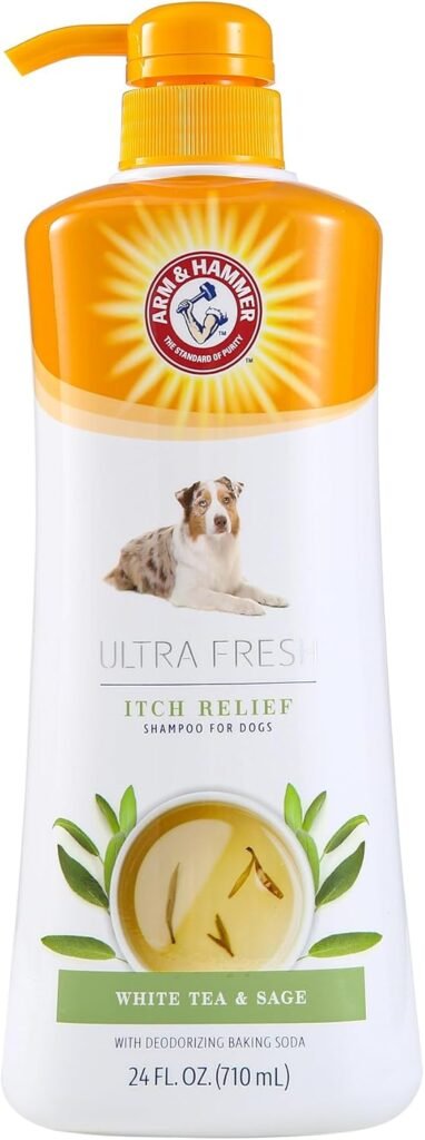 Arm  Hammer for Pets Ultra Fresh Itch Relief Shampoo With Oatmeal  Aloe Value Size With Pump 24oz | Great Smelling Dog Grooming Supplies, Bathing Supplies, Wash, Puppy Shampoo, Pet Shampoo