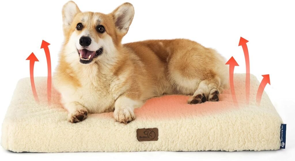 Bedsure Dog Beds Large Sized Dog - Orthopedic Flat Pet Beds with Removable Washable Cover, Egg Crate Foam Puppy Mat, Suitable for Pet Up to 65 lbs