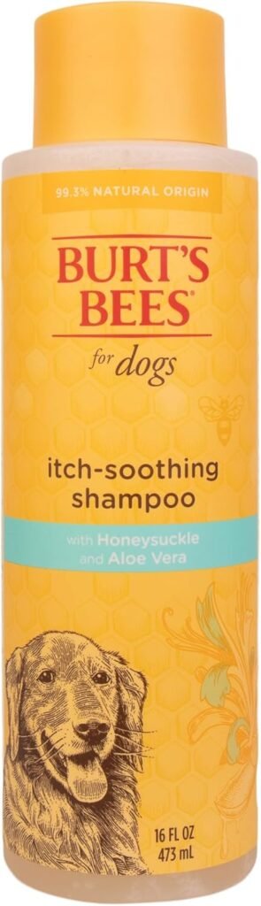 Burts Bees for Pets Itch Soothing Shampoo with Honeysuckle, 95% Natural Origin Formulas, Dog Shampoo for Itchy Dogs, Dog Shampoo Itchy Skin Relief, 16 oz