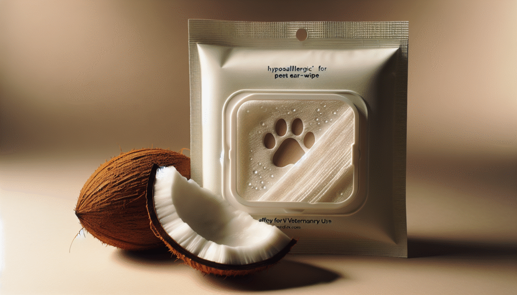 Dog Ear Cleaner Wipes – Finger Wipes for Dogs  Cats – Cleaning, Soothing,  Deodorizing Itchy Ears – Pet Ear Relief Solution (Coconut)