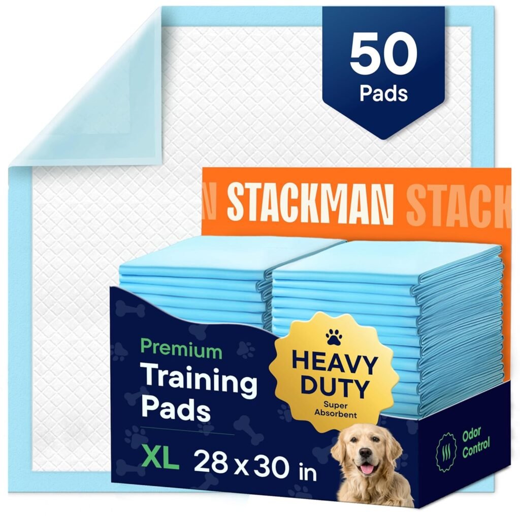 Dog Pads Large Pet Pee Pads for Dogs  Puppy Training 28 x 30 Potty Pads for Dogs [50-COUNT] Leak-Proof Dog and Puppy Pads - Quick-Dry Surface - Heavy Duty Absorbent Disposable Dog Wee Pad Bulk Pack