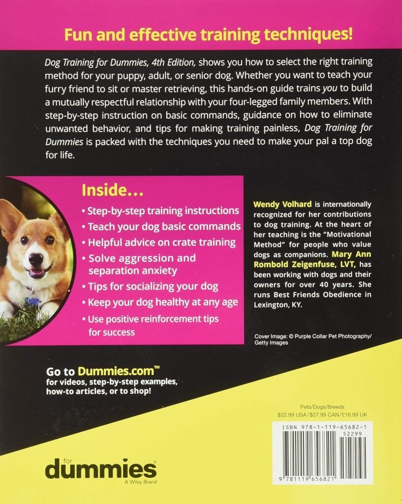 Dog Training For Dummies      Paperback – Illustrated, April 7, 2020