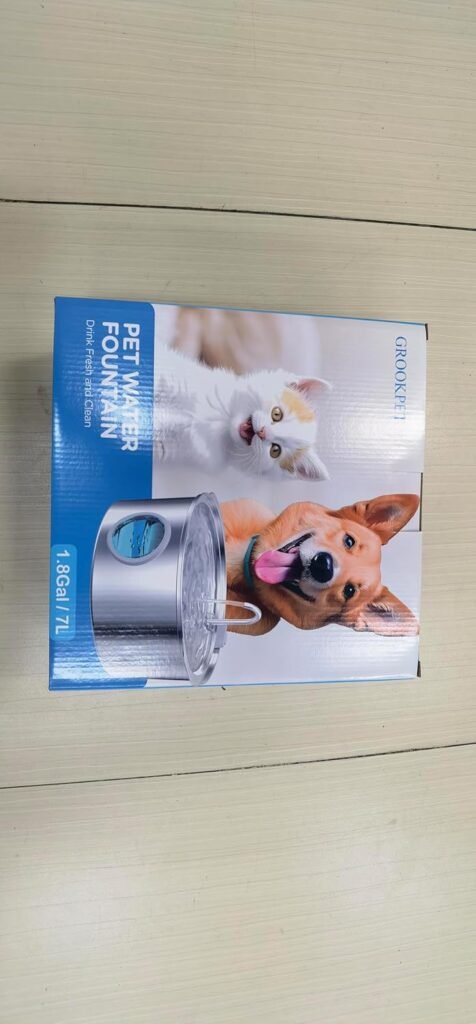 Dog Water Fountain for Large Dogs: 7L/236oz/1.8G Dog Fountain Stainless Steel - Big Cat Drinking Fountain Indoor - Super Quiet Water Fountain for Dogs Inside - for Large Dog Cats  Multi-Pet Home
