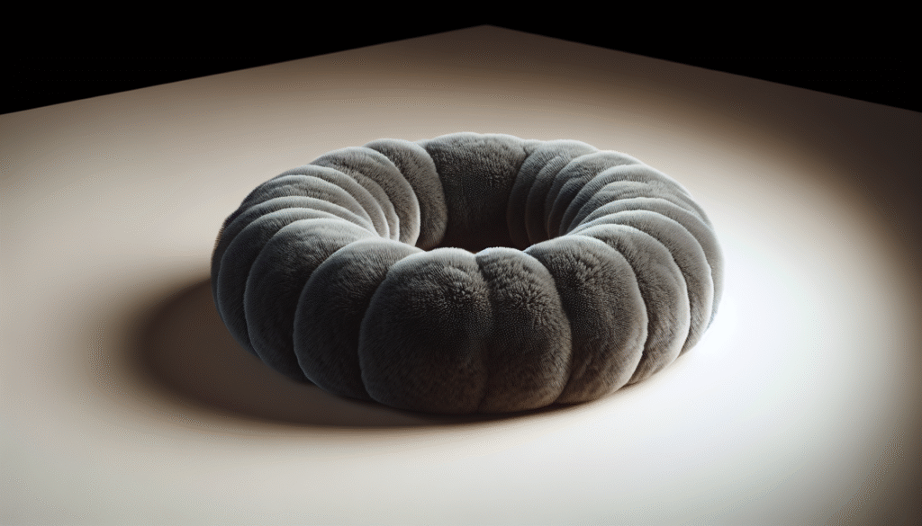 Donut Dog Bed - Premium Comfort for Anxiety Relief - Fluffy  Calming Design with Ultra-Plush Support | Cozy Round Dog Bed with Super Soft Circle Style (Size S Dark Grey)