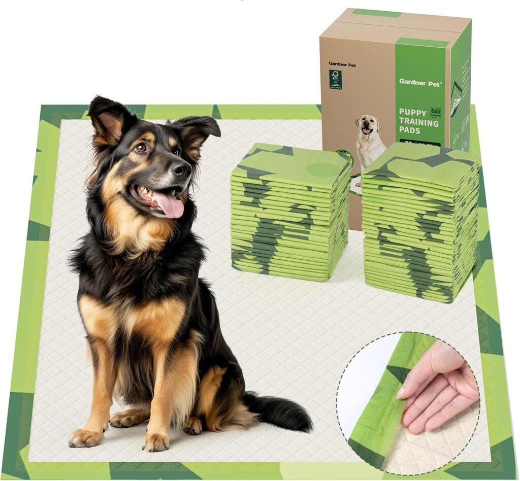 Gardner Pet Disposable Puppy Pads XL, 28 x 30 Dog Pee Pads for Dogs, Super Absorbent  Leak-Proof Full Edge-Wrapping Extra Thick Dog Potty Training Pads (30 Count)
