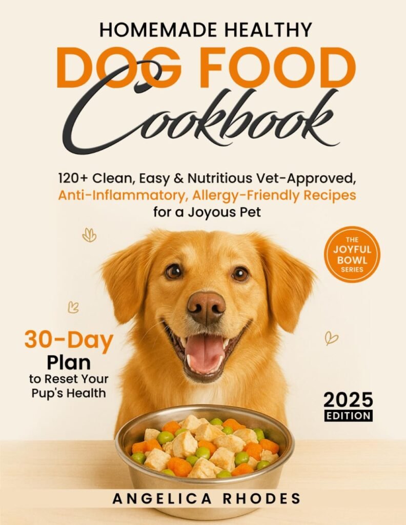 Homemade Healthy Dog Food Cookbook: 120+ Clean, Easy  Nutritious Vet-Approved, Anti-Inflammatory, Allergy-Friendly Recipes for a Joyous Pet with a 30-Day Plan to Reset Your Pups Health      Paperback – June 3, 2025