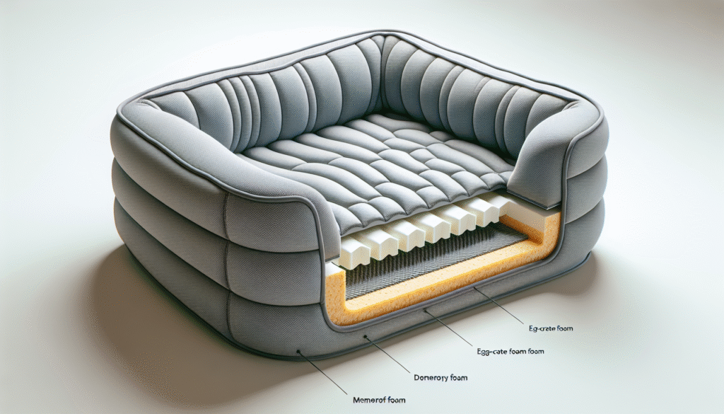 INVENHO Orthopedic Dog Beds Large Sized, XL Washable Dog Sofa with Egg-Crate Foam, Waterproof Lining and Non-Skid Bottom