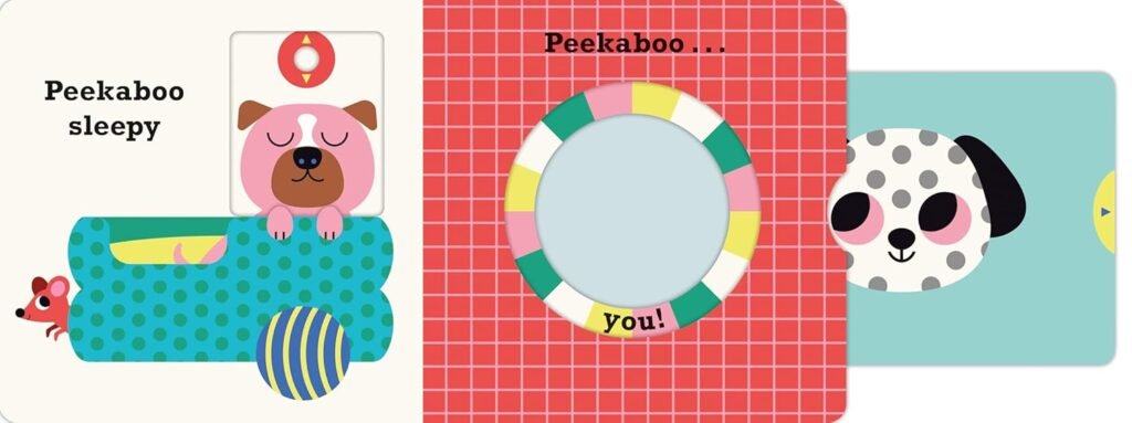 Peekaboo: Dog: (An Interactive Board Book for Babies  Toddlers with Mirror  Sliders to Push, Pull, or Turn. Cute Artwork Features Puppies Sleeping, Wagging Tails,  More.) (Peekaboo You)      Board book – February 19, 2025