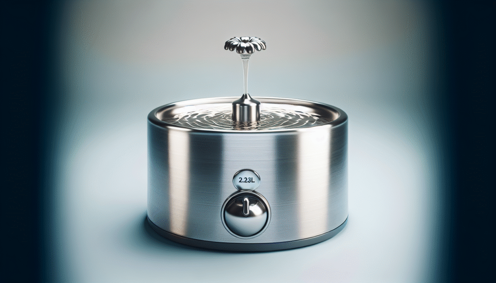 Cat Water Fountain Stainless Steel, 2.2L/74oz Cat Fountain with Quiet Pump, Automatic Pet Water Dispenser, Ideal for Multi-pet Homes, Fresh  Clean Water for Cats and Dogs
