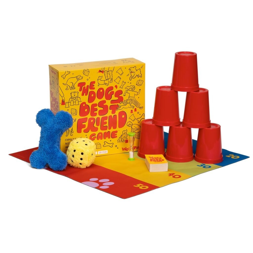 WEST PAW Dogs Best Friend Game™ - Fun Family Game for Kids  Adults - Board, Challenge,  Dog Training Tip Cards Encourage Connection  Positive Reinforcement - Fun Games That Include Your Dog